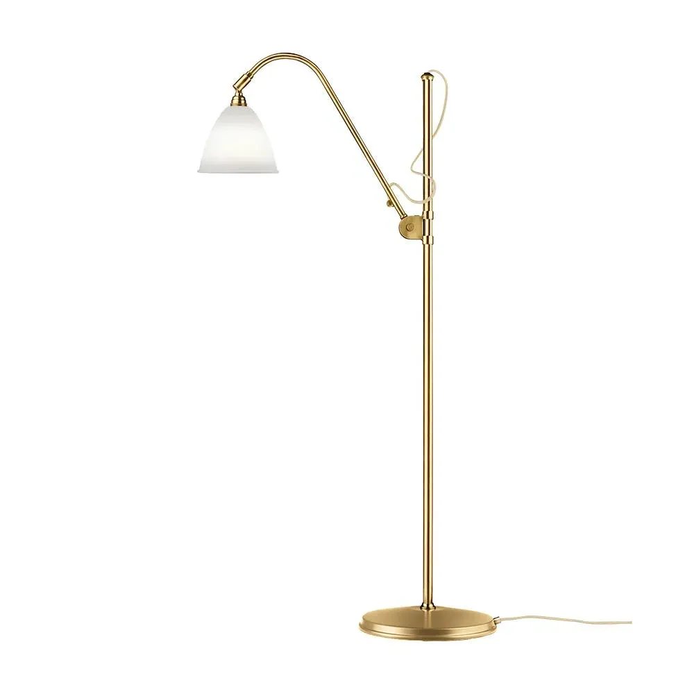 Adjustable Floor Lamp - Bone China, Brass