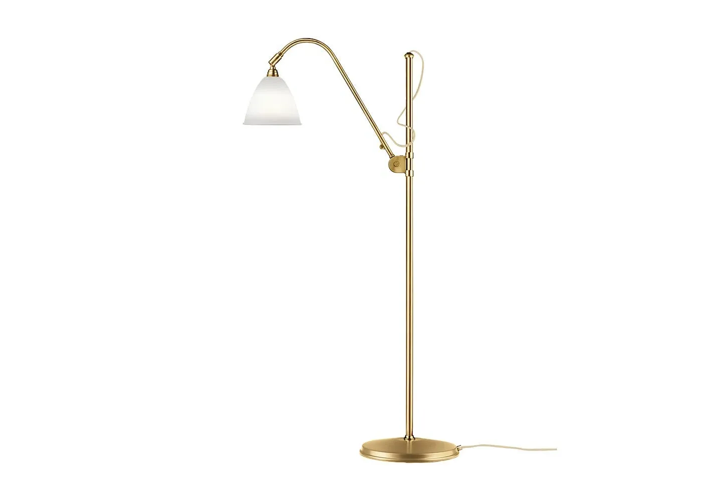 Adjustable Floor Lamp - Bone China, Brass image