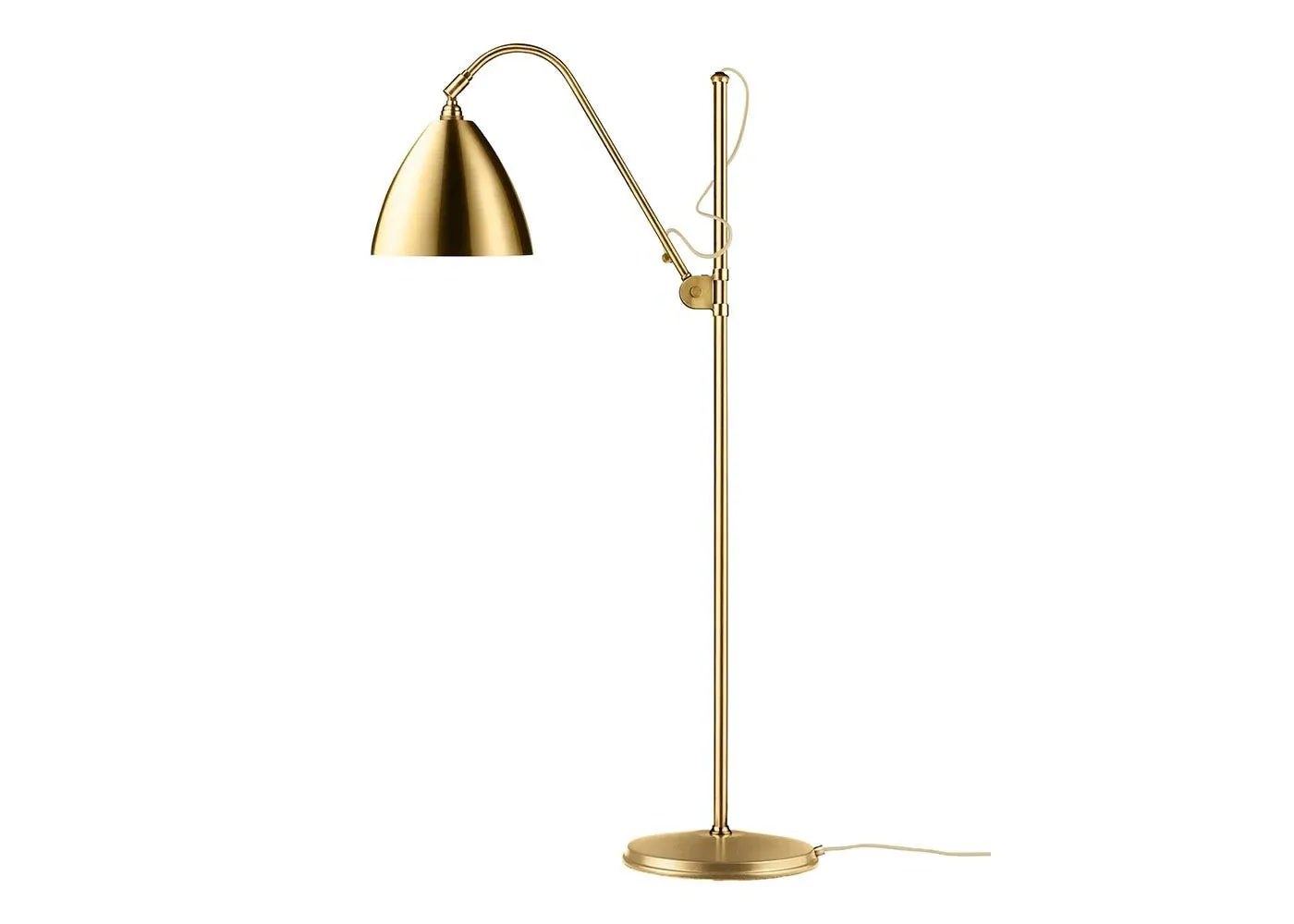 Adjustable Floor Lamp with Rotating Shade - Brass