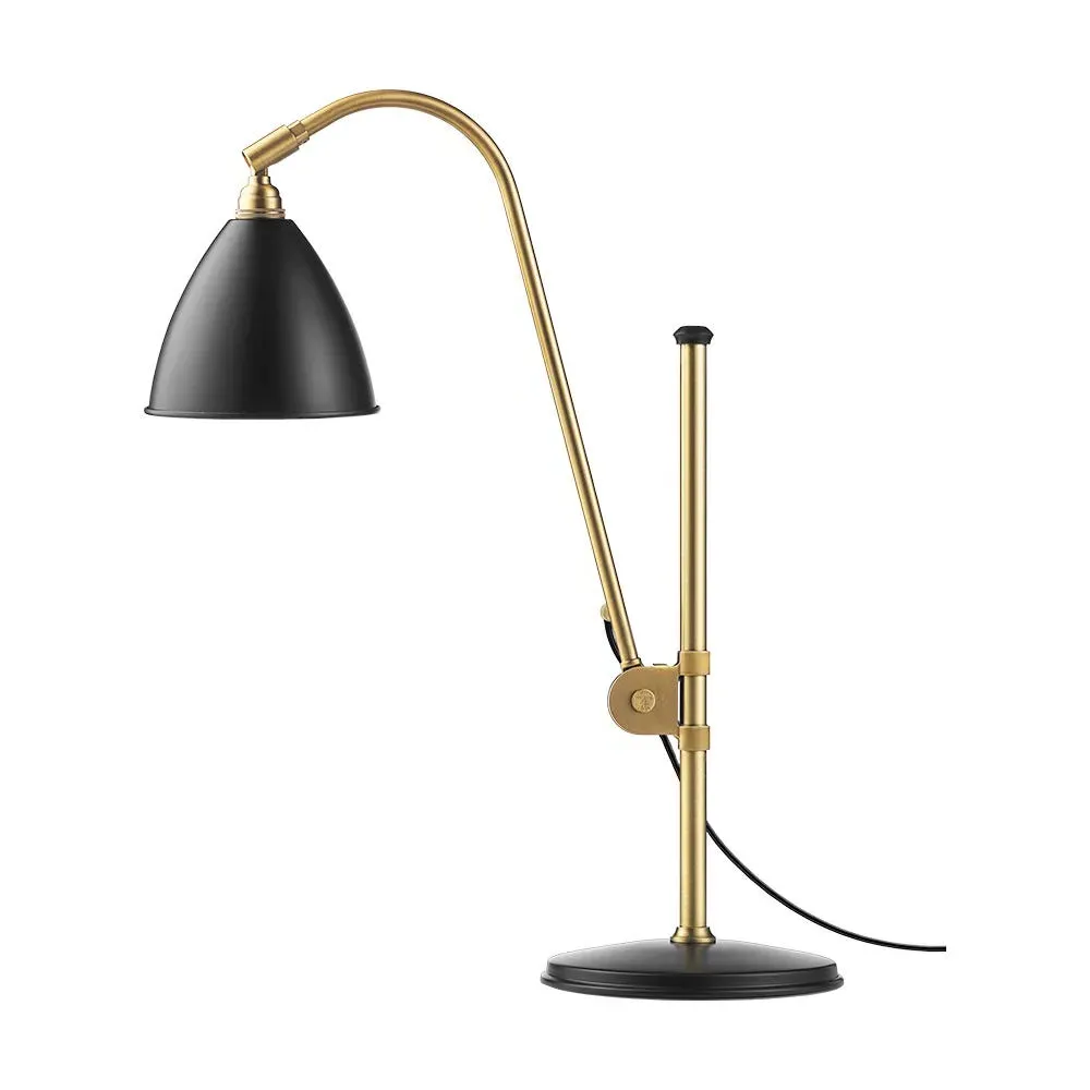 Adjustable Table Lamp with Pivot Arm - Black, Brass