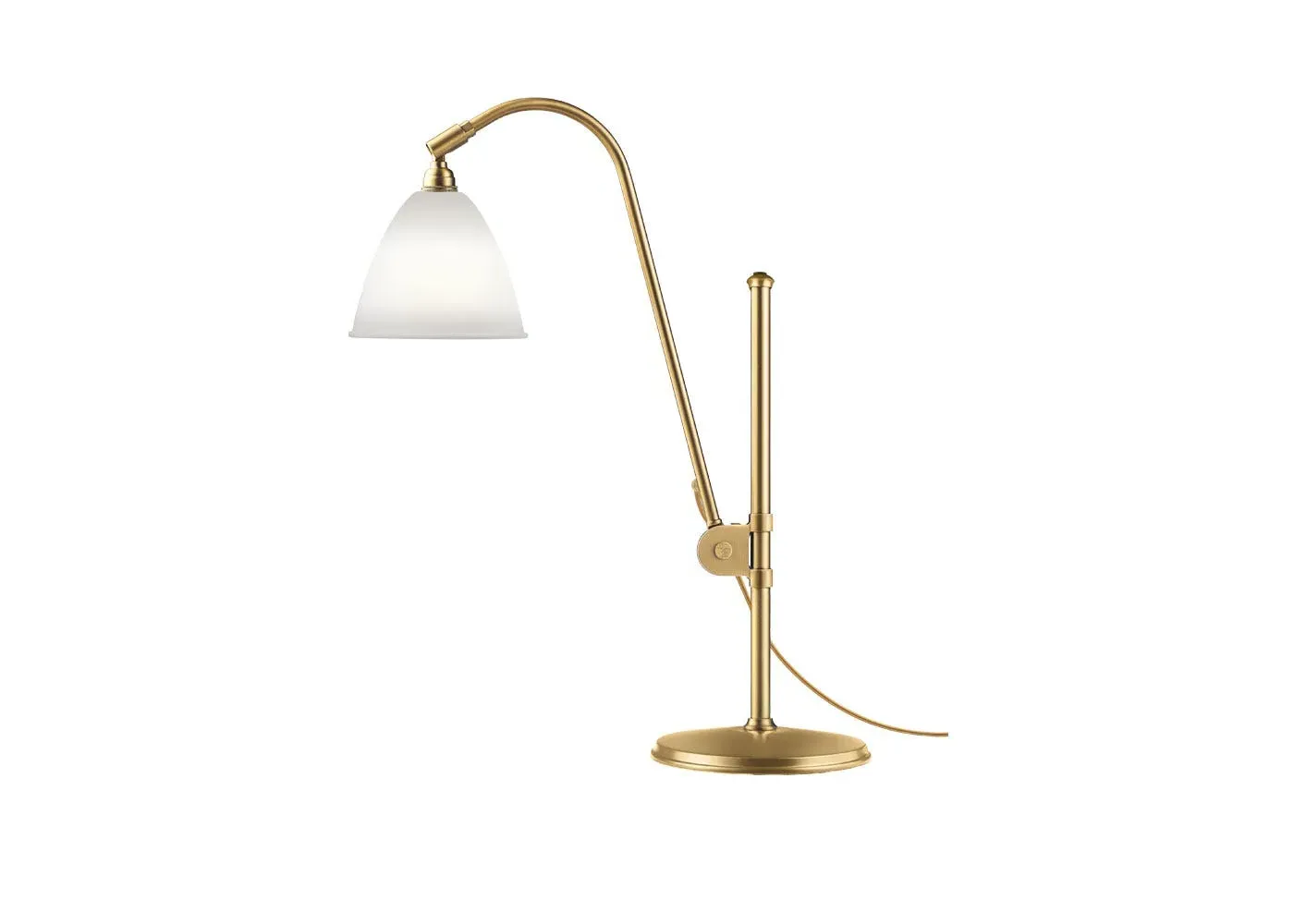 Adjustable Table Lamp with Pivot Arm - Bone, Brass