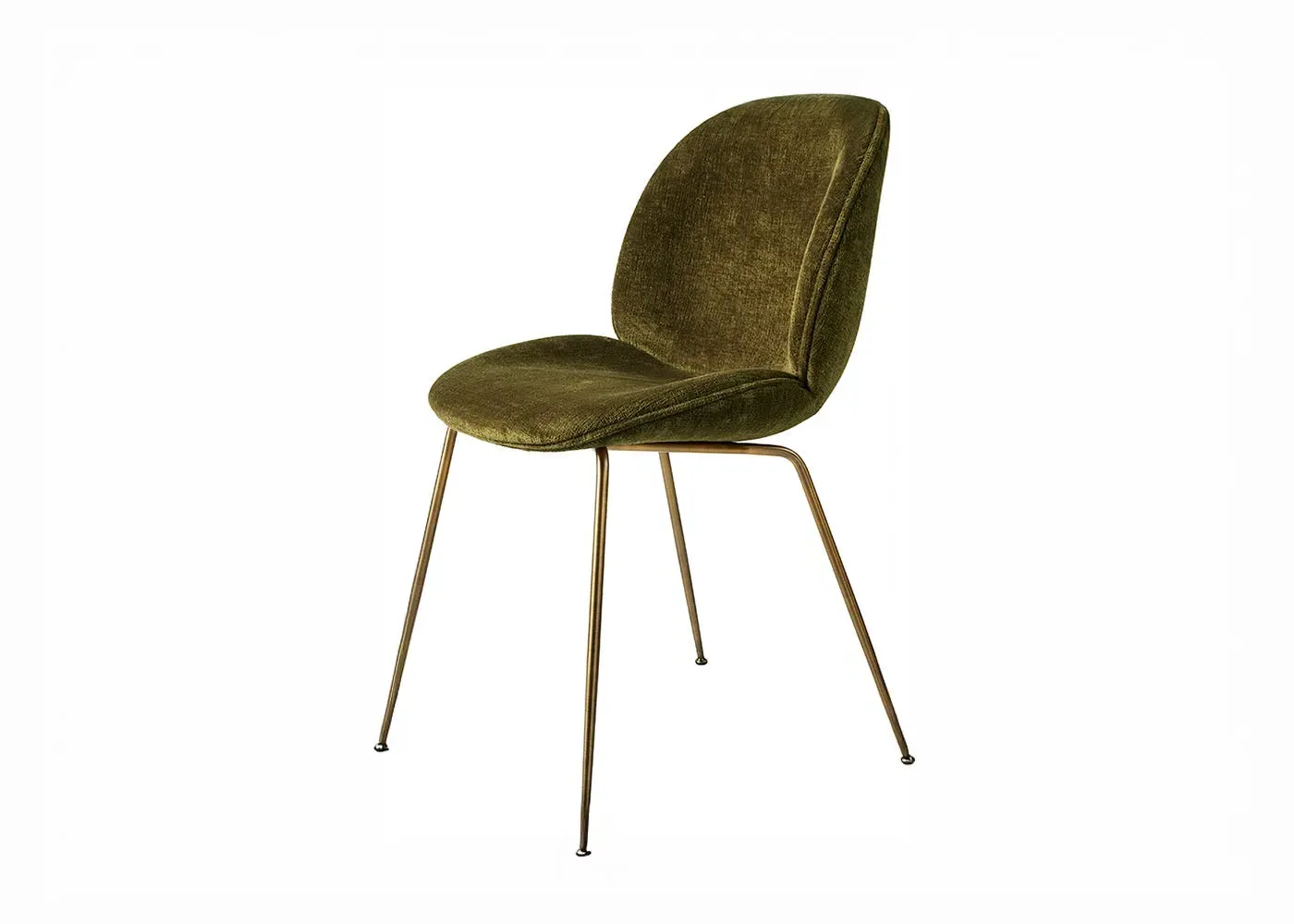 Beetle Dining Chair - Brass, Mumble Fabric