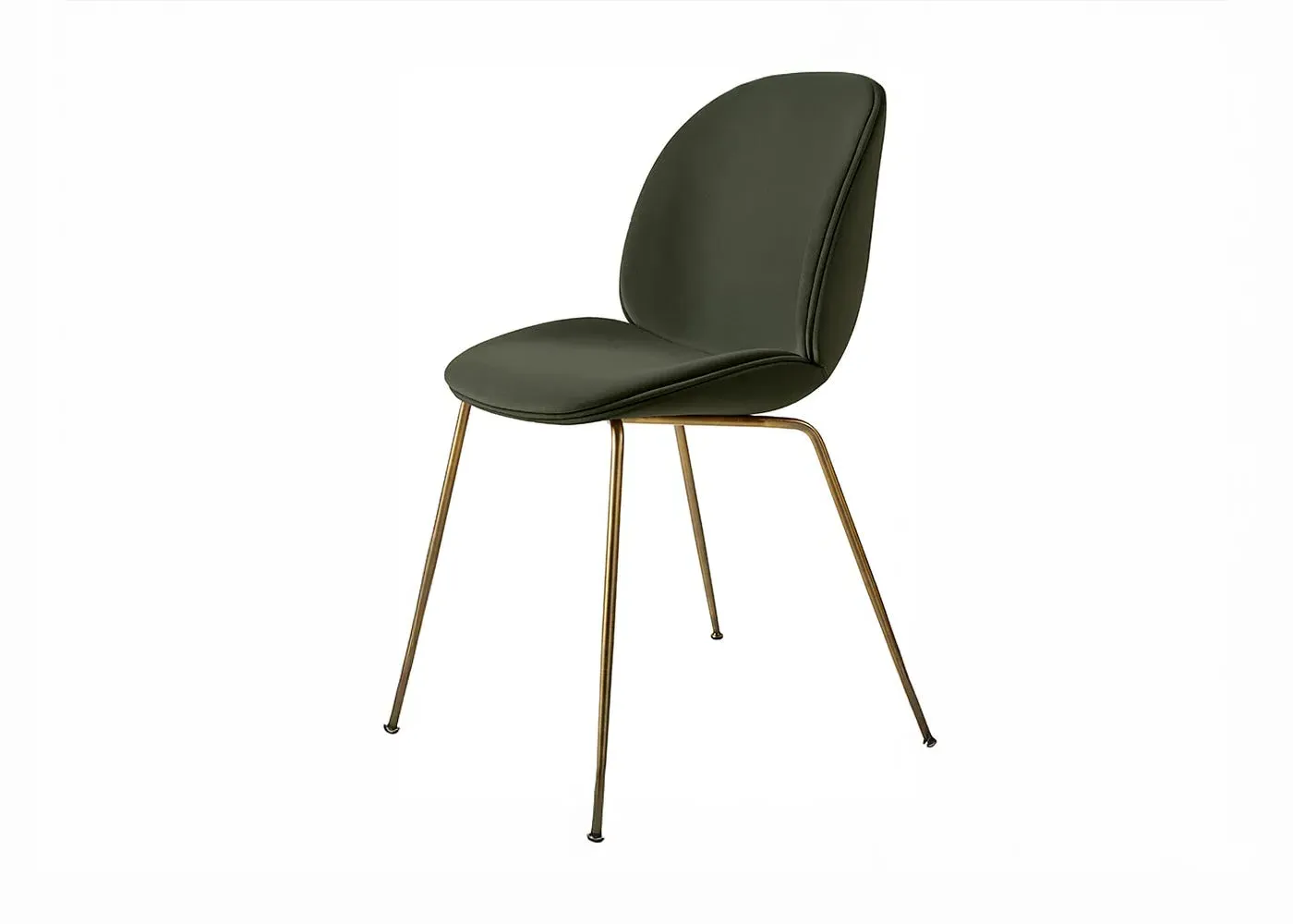 Beetle Dining Chair - Brass, Sunday Fabric