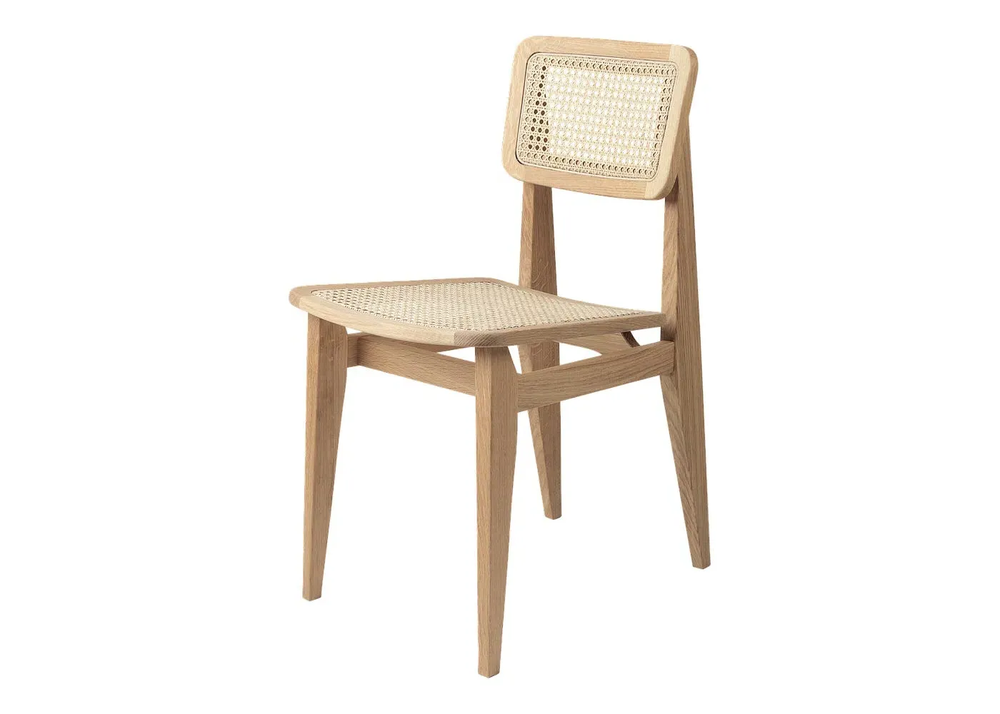 C-Chair with Cane Seat - Light Wood image