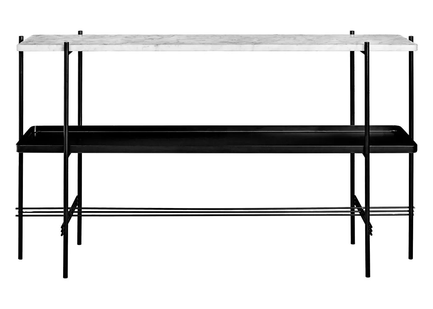 Console Table with Black Base - Mixed, Marble