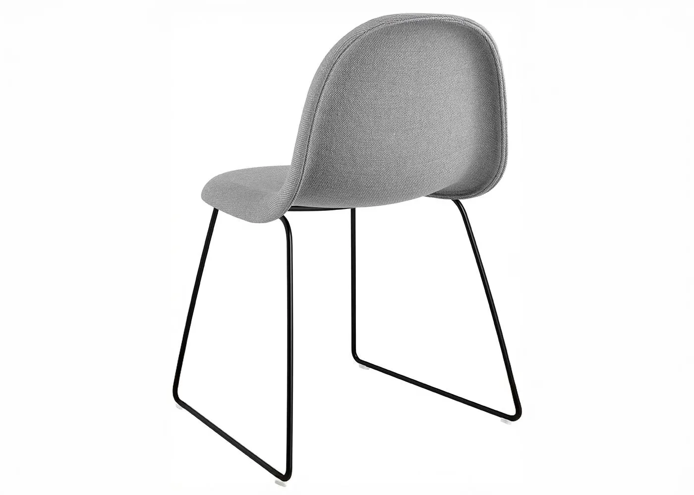 Dining Chair Fully Upholstered - Grey, Fabric