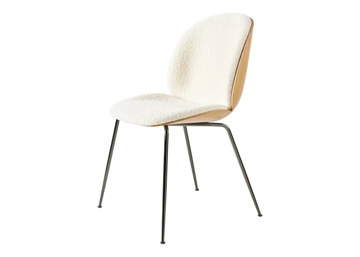 Dining Chair with Front Upholstery - Cream