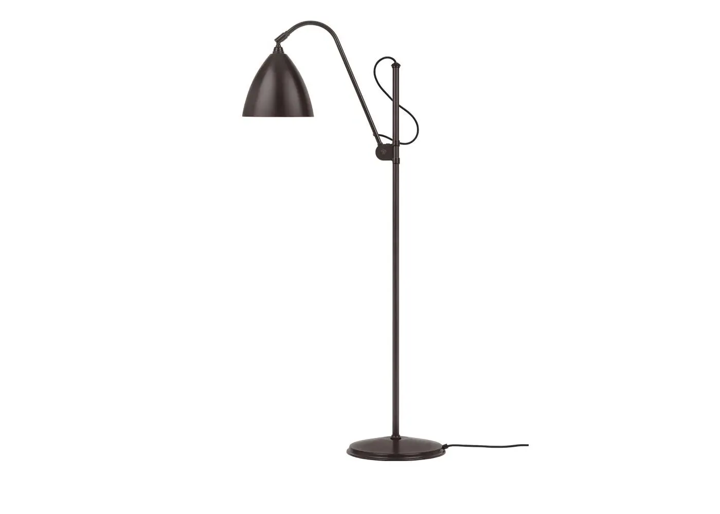 Floor Lamp with Adjustable Arm - Black, Brass image
