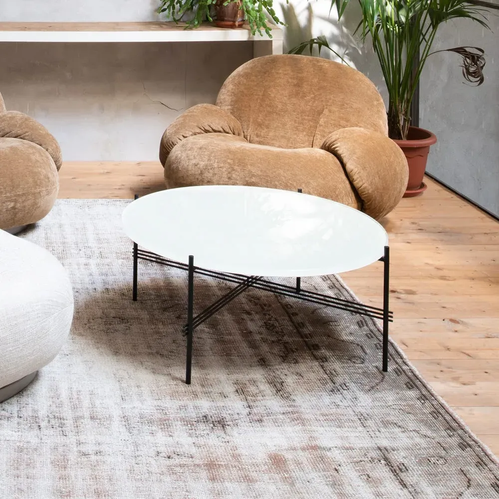 Large Coffee Table - White, Carrara Marble