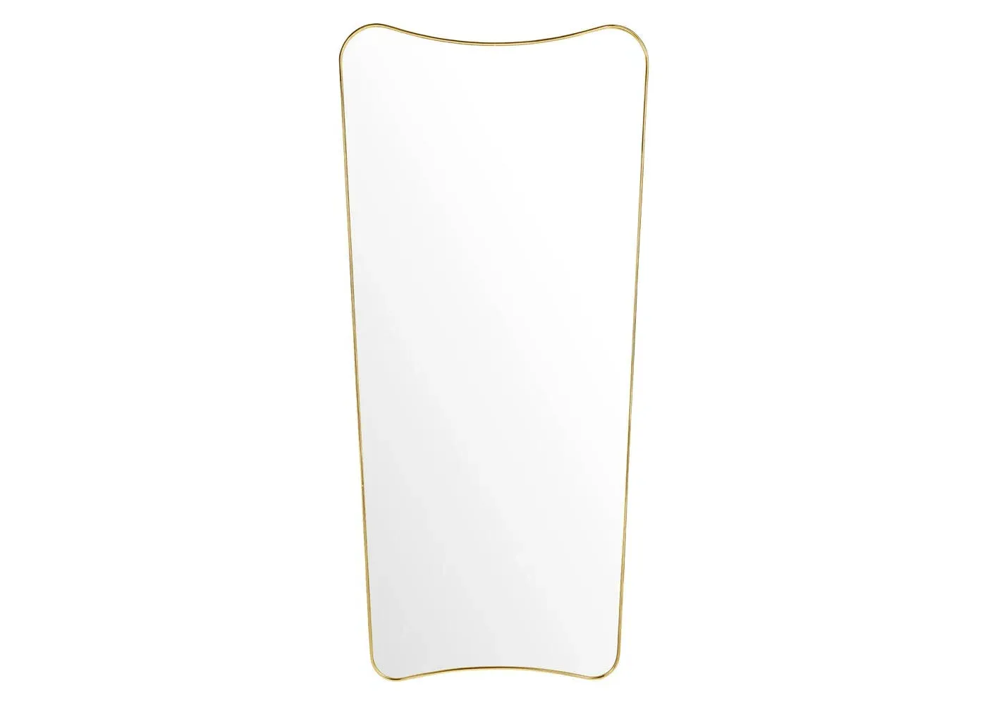 Large Rectangular Wall Mirror - Brass