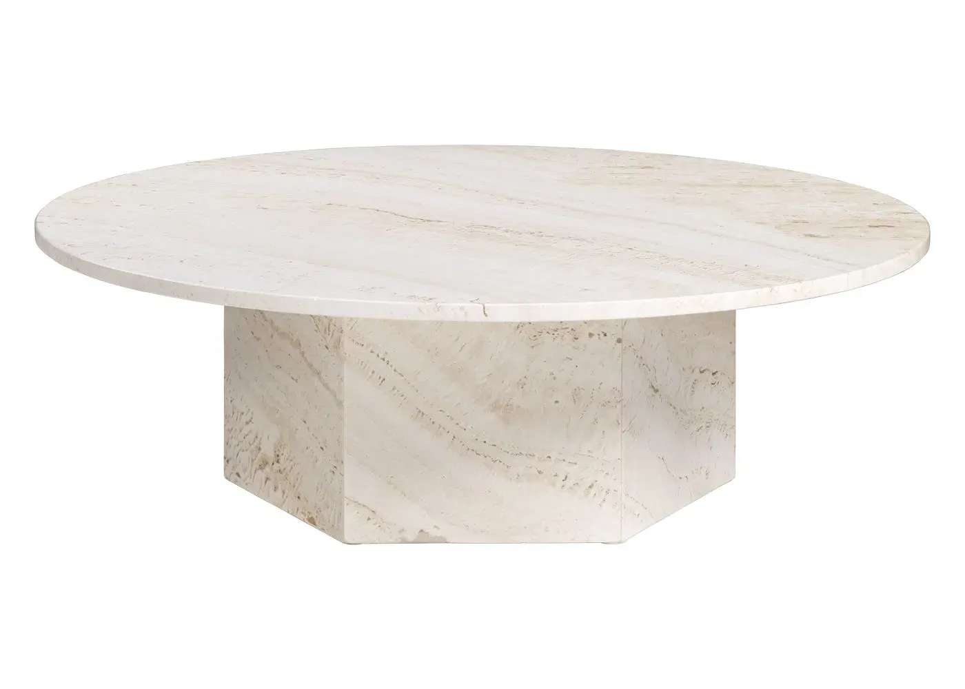 Large Round Coffee Table - Neutral White