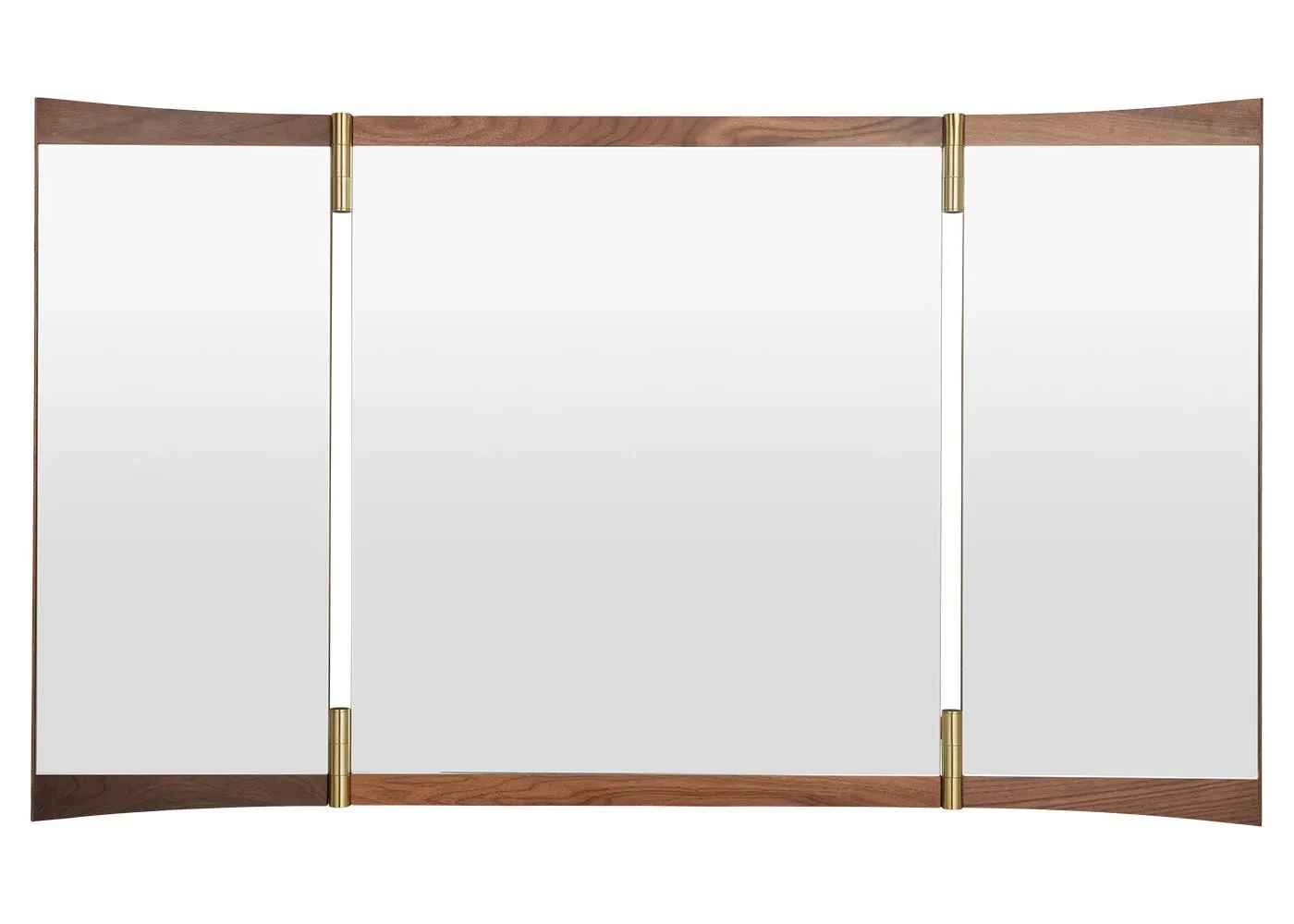 Large Vanity Wall Mirror - Dark Wood, Walnut