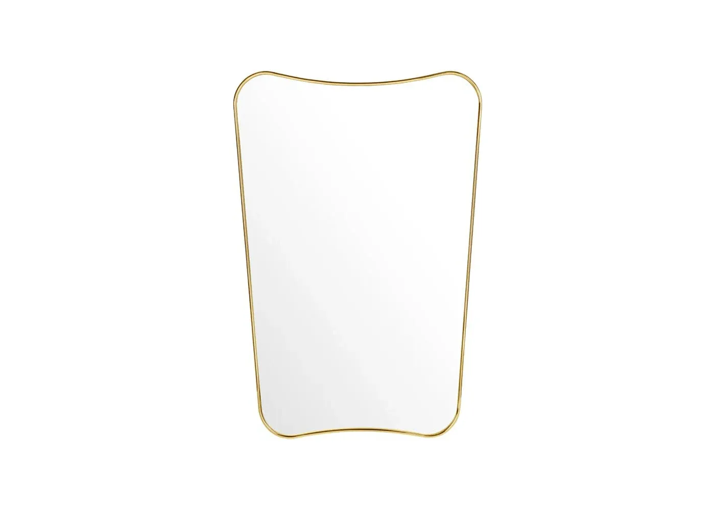 Medium Rectangular Wall Mirror - Brass