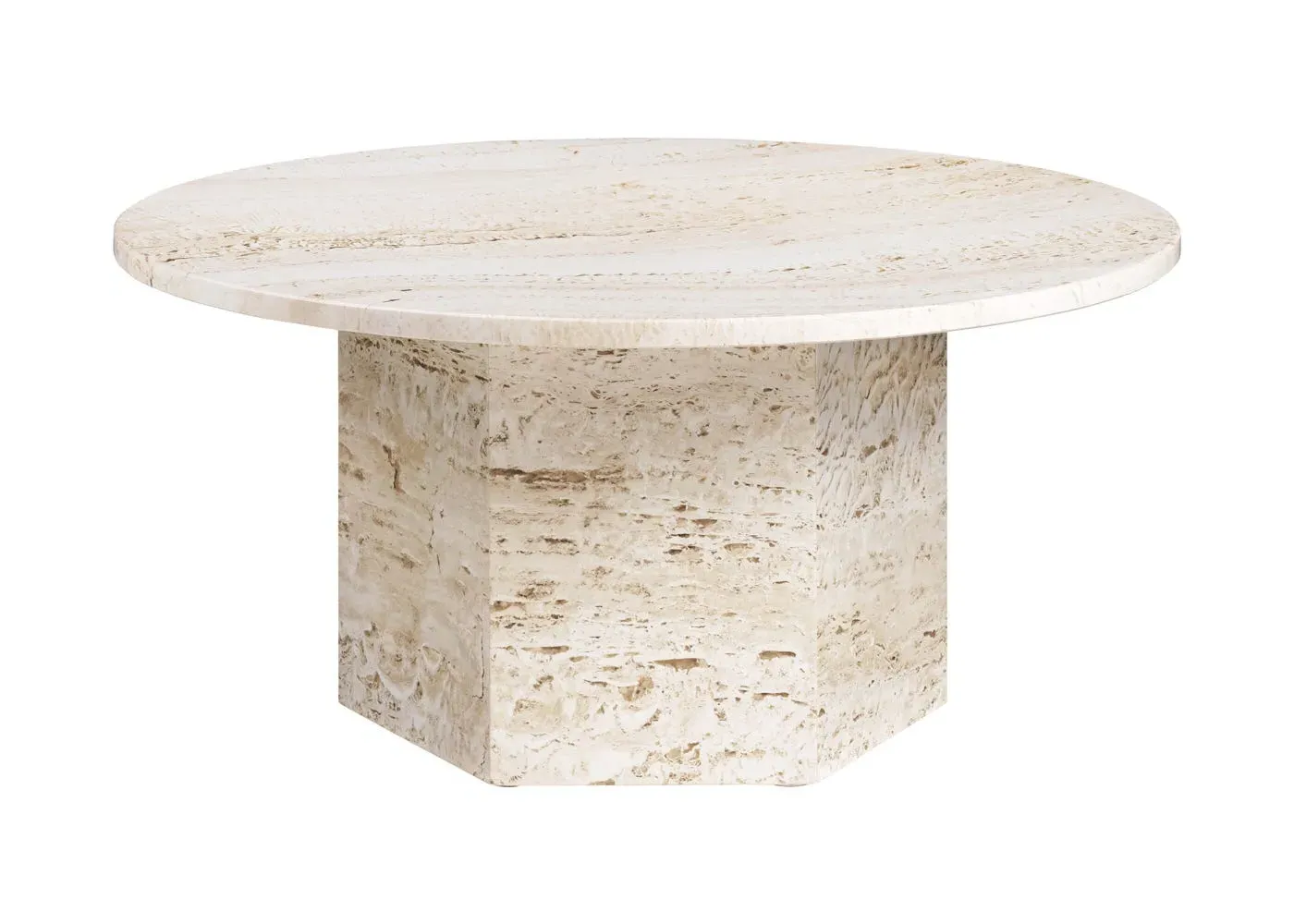 Medium Round Coffee Table - Neutral White