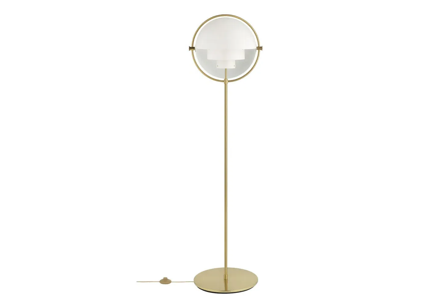 Multi Lite Floor Lamp - White, Brass