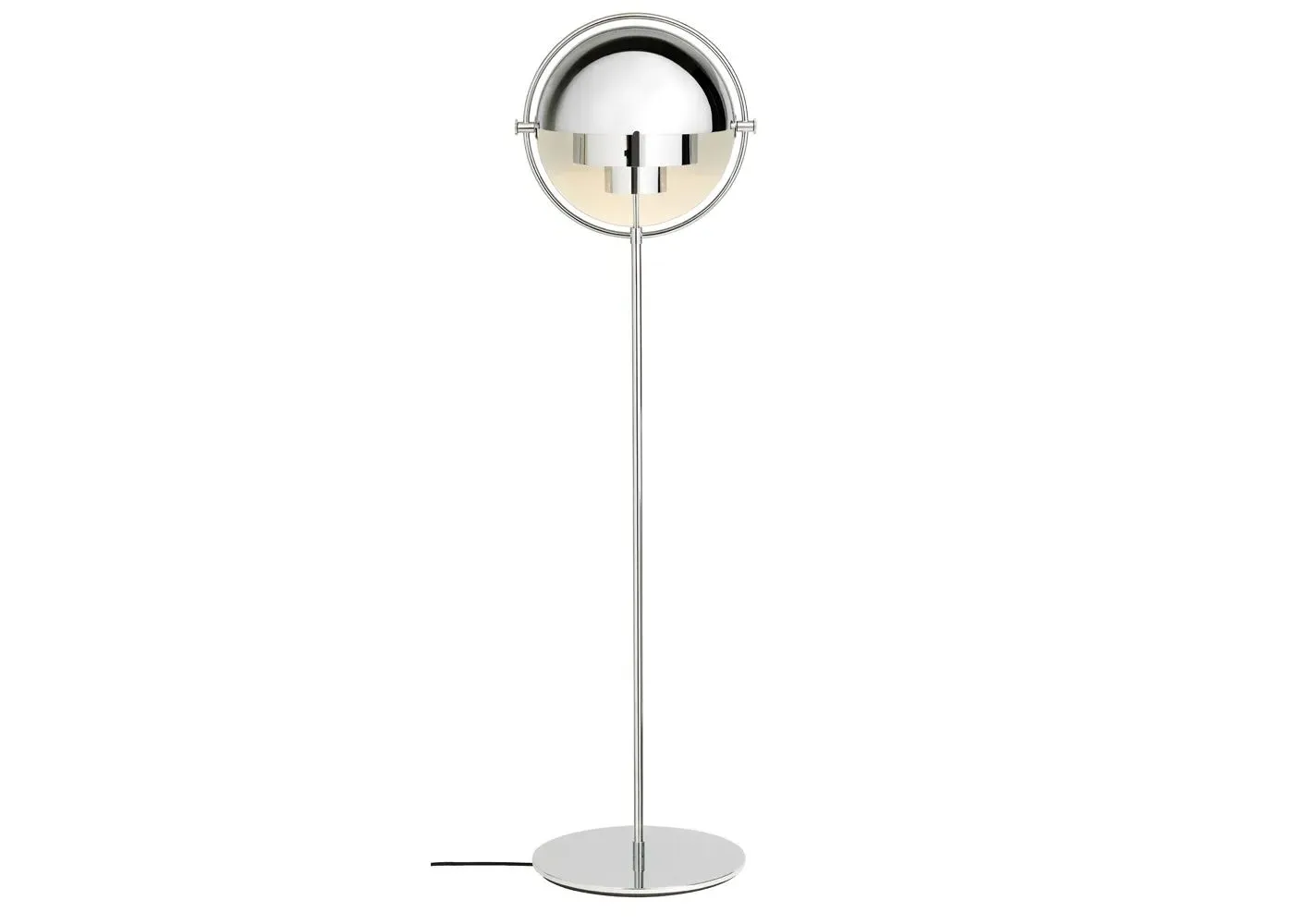 Multi-Lite Floor Lamp with Chrome Ring - Chrome