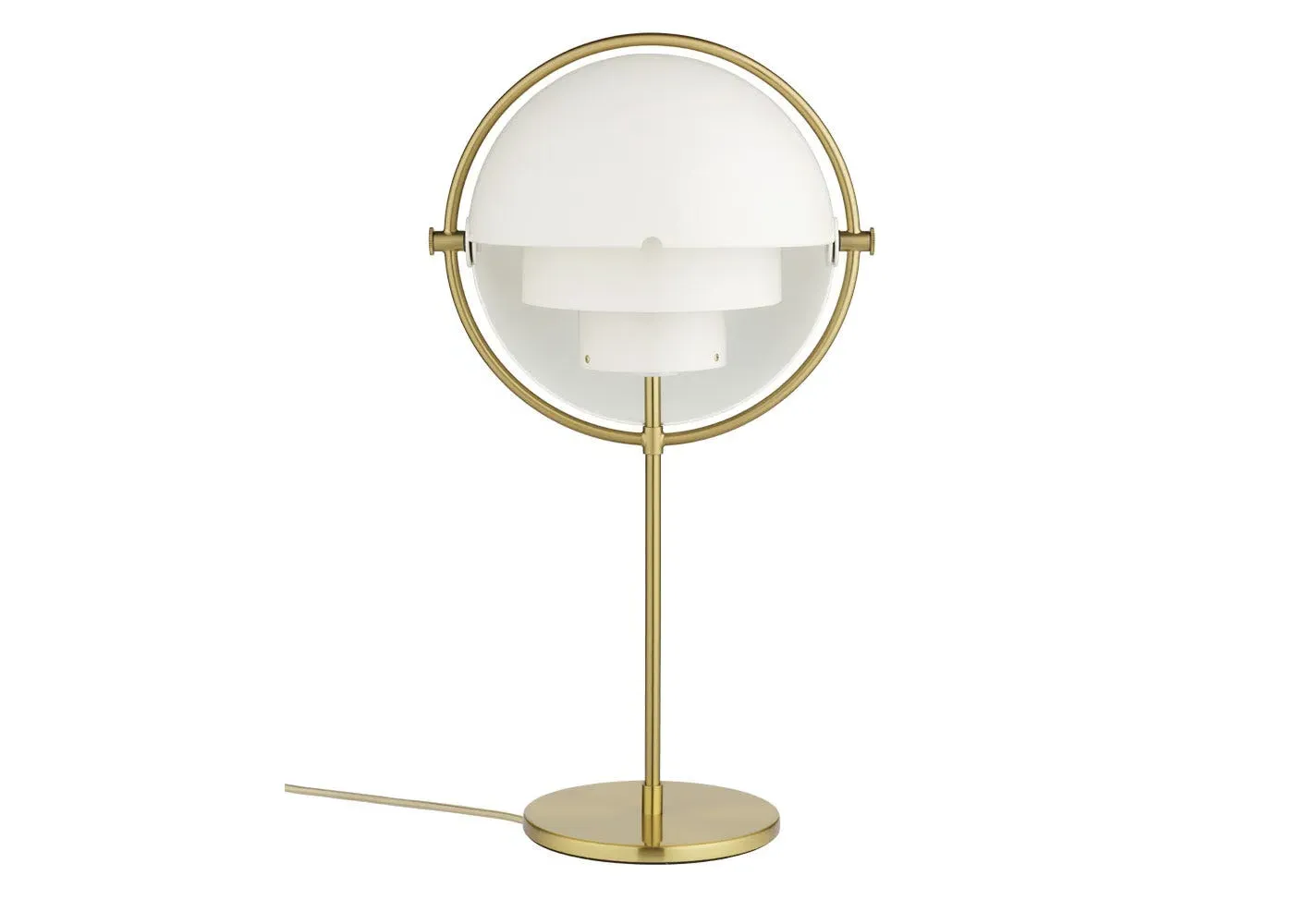 Multi-Lite Table Lamp - White, Brass