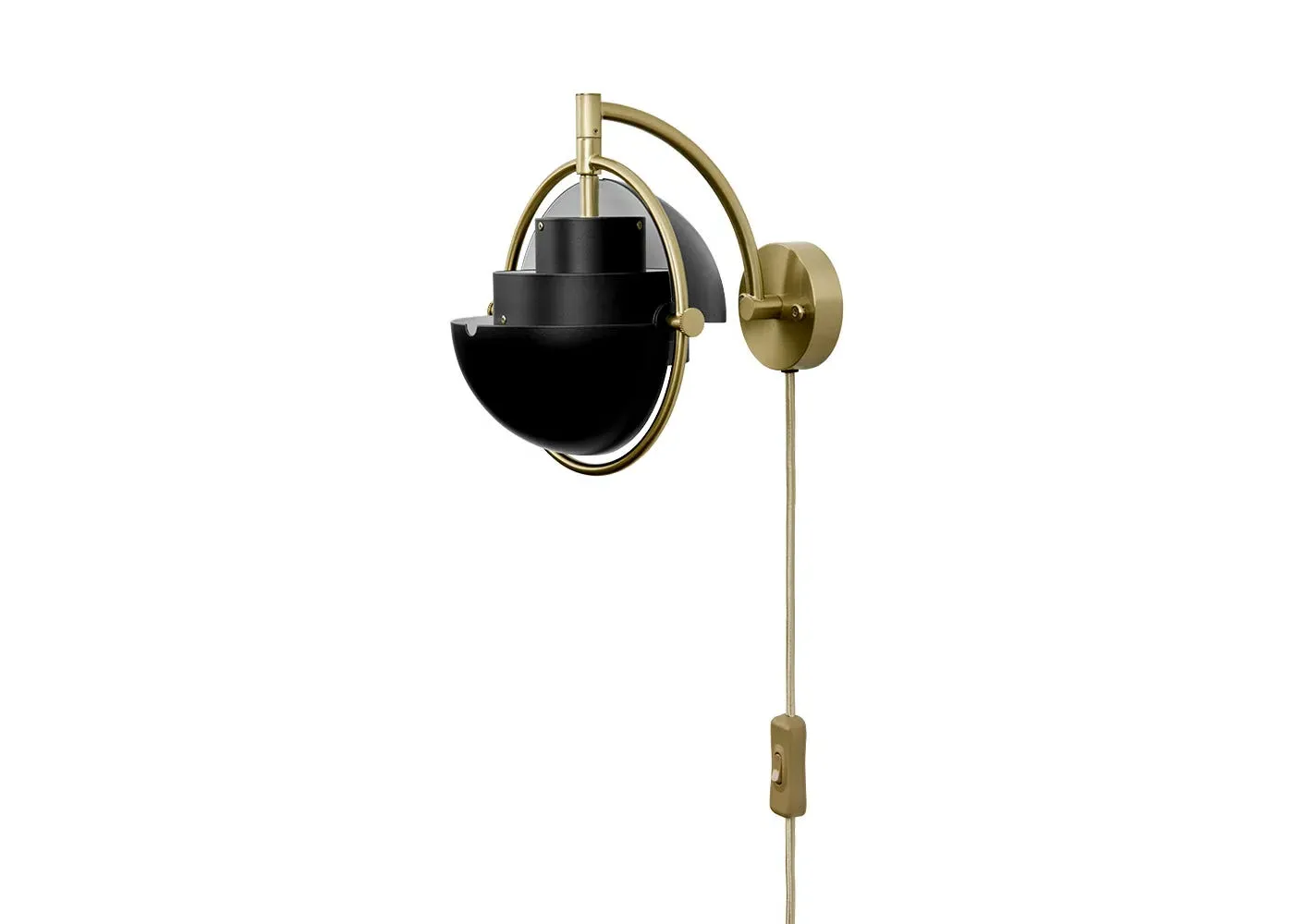 Multi-Lite Wall Light - Black, Brass image