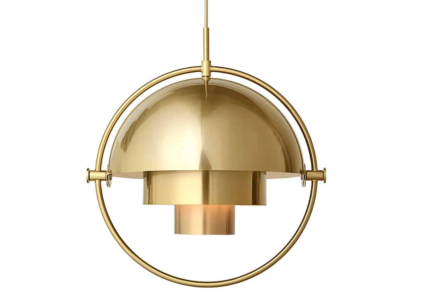 Pendant Light with Adjustable Shades - Brass