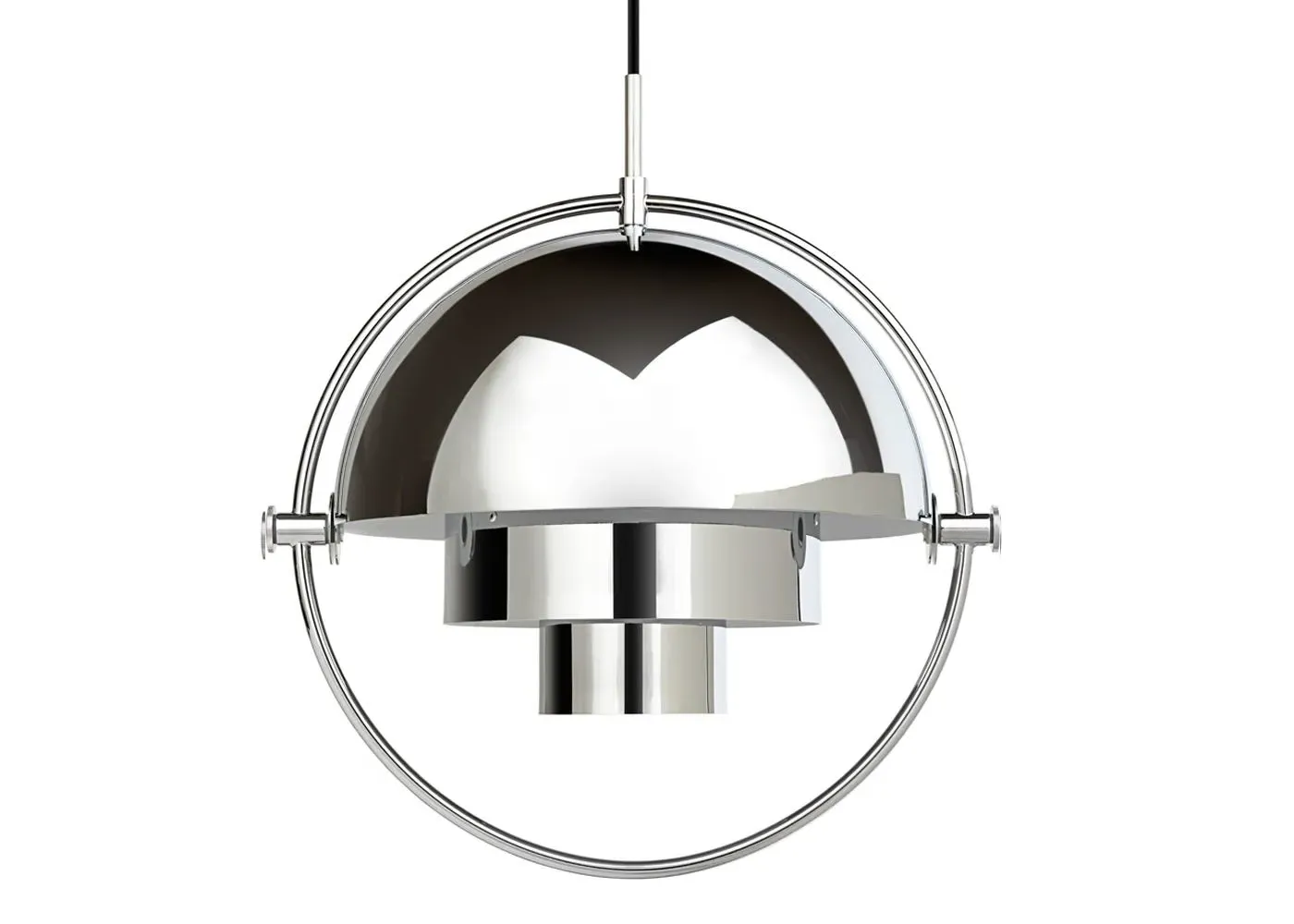 Pendant Light with Adjustable Shades - Chrome