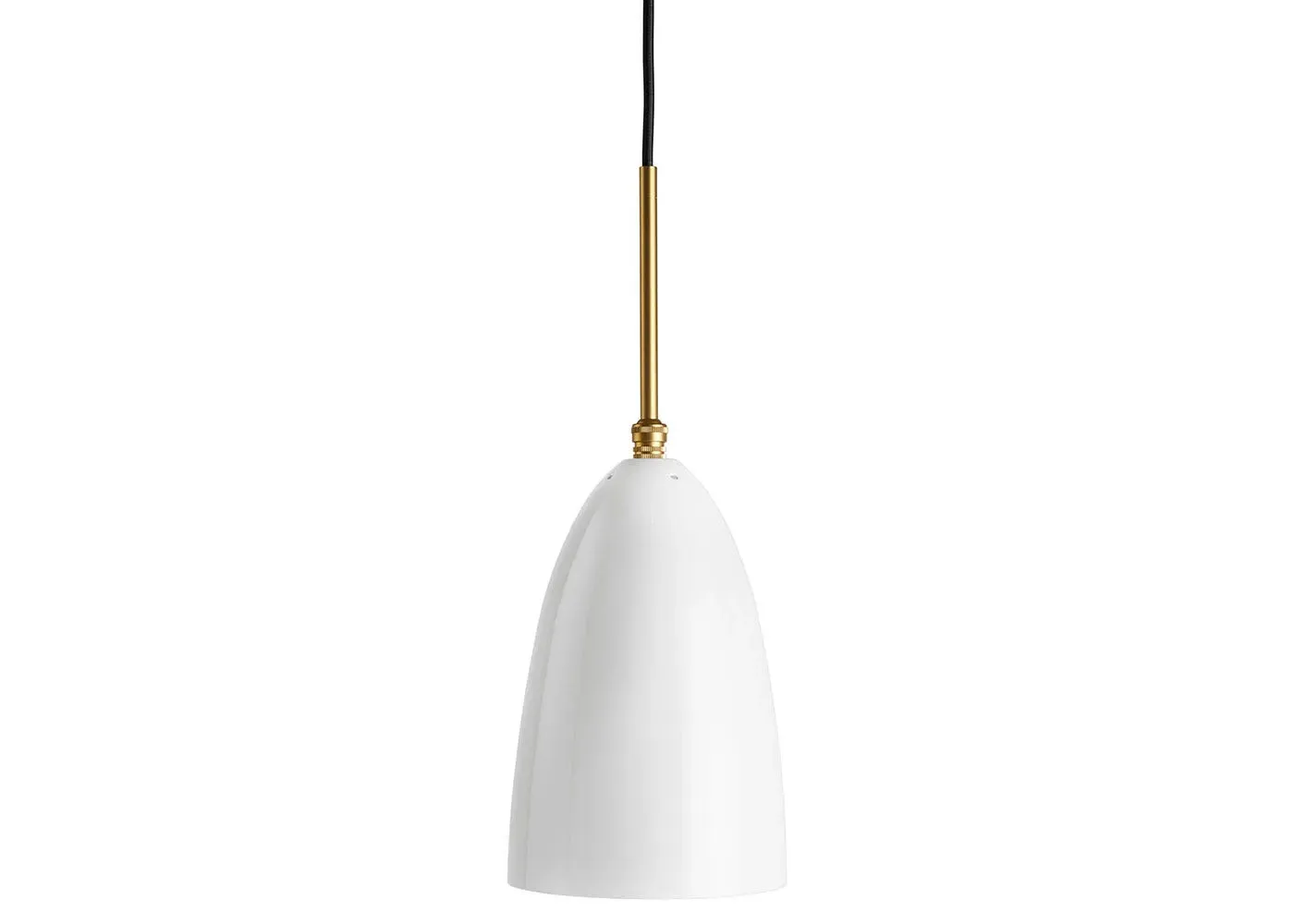 Pendant Light with Steel Shade - White, Metal