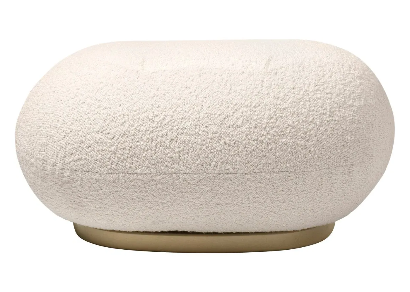 Round Ottoman with Base - Pearl Gold