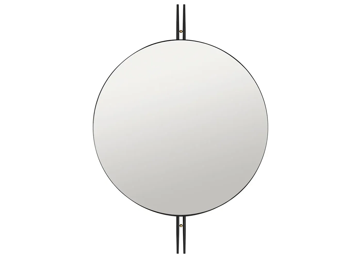Round Wall Mirror - Black, Brass image
