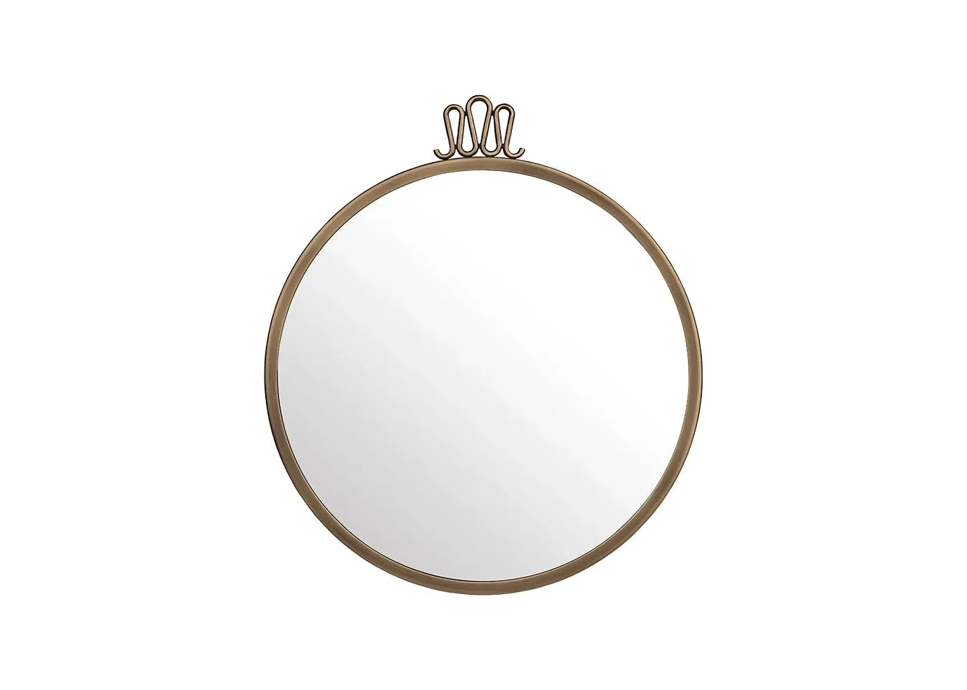 Round Wall Mirror - Gold, Brass image