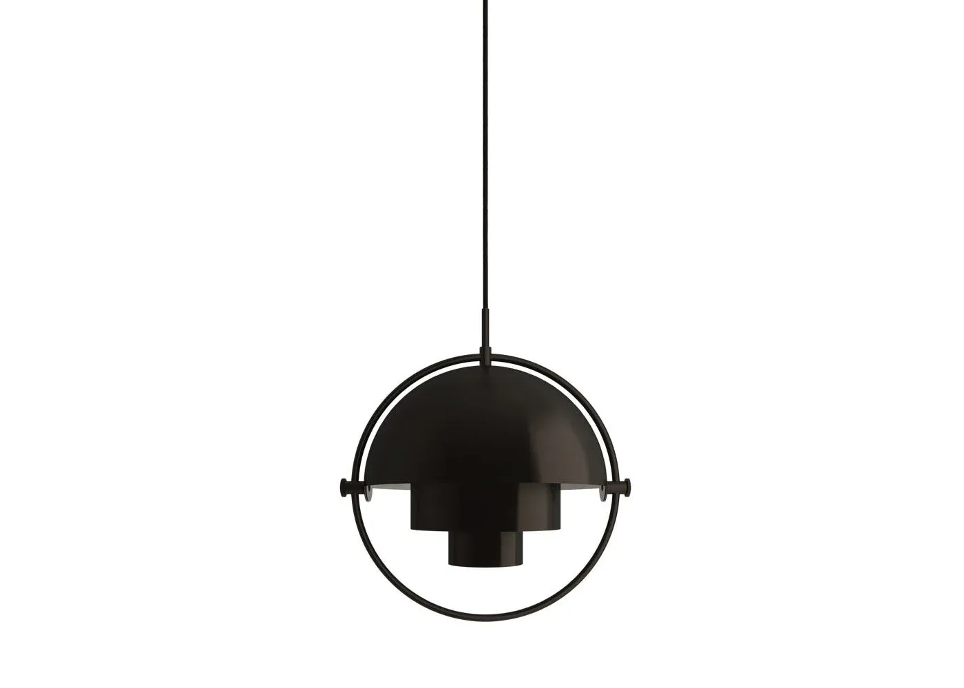 Small Multi-Lite Pendant Light - Black, Brass image