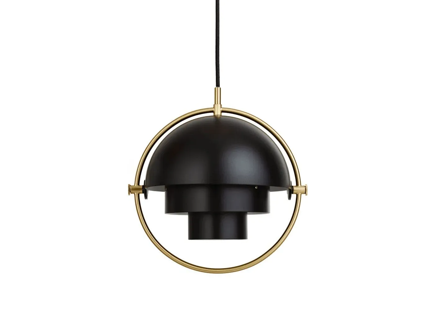 Small Pendant Light Adjustable - Black, Brass image