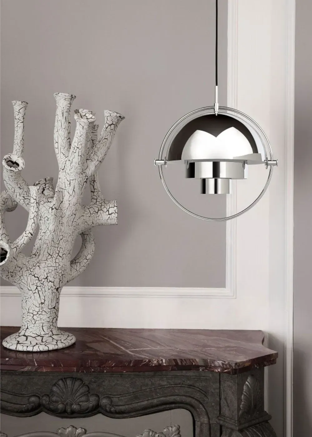 Small Pendant Light Adjustable - Chrome
