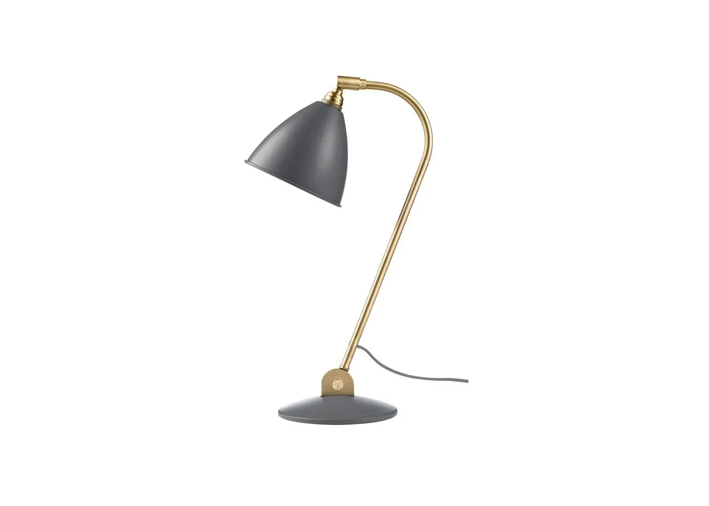 Table Lamp with Adjustable Arm - Black, Brass image