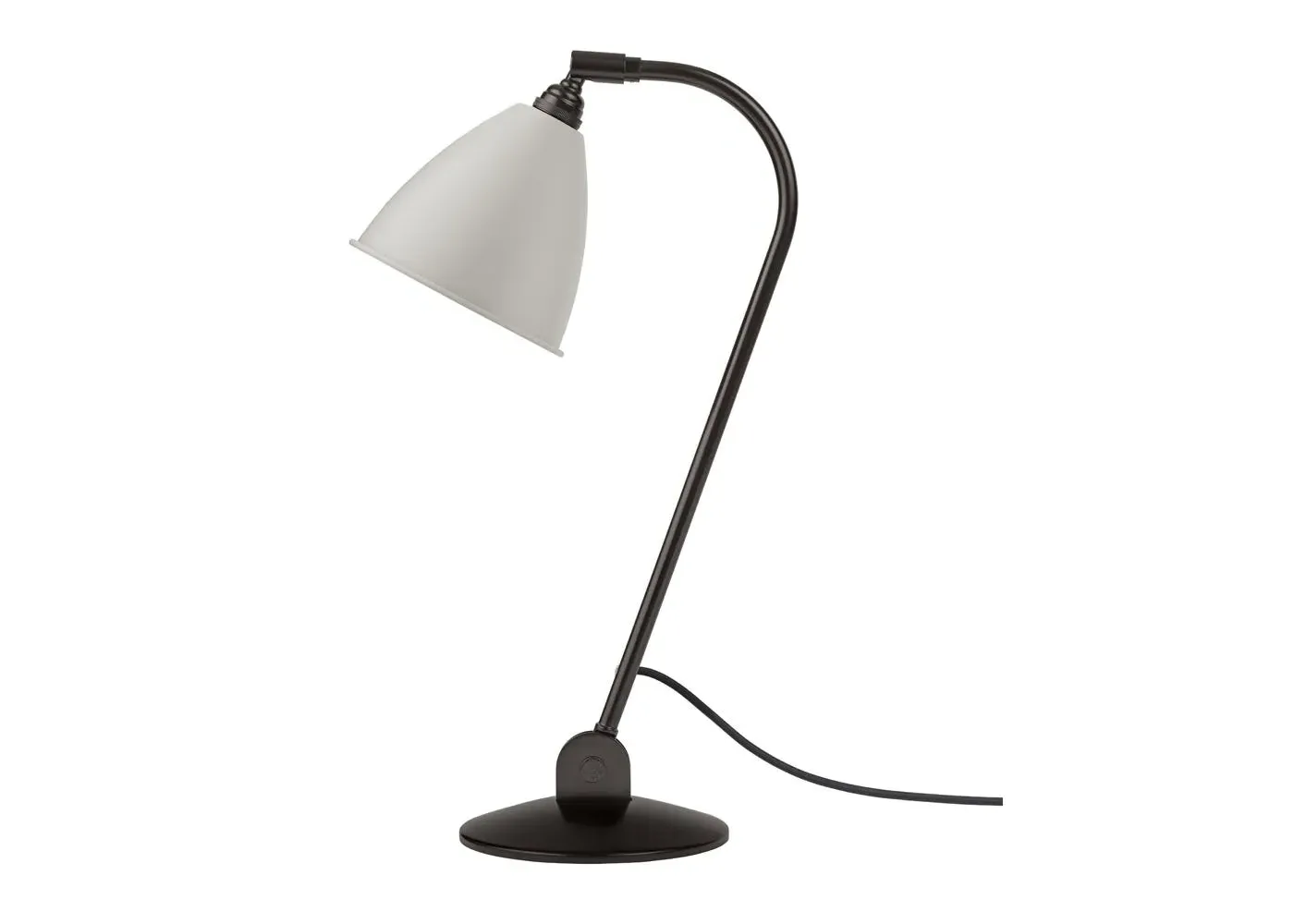 Table Lamp with Adjustable Shade - White, Brass
