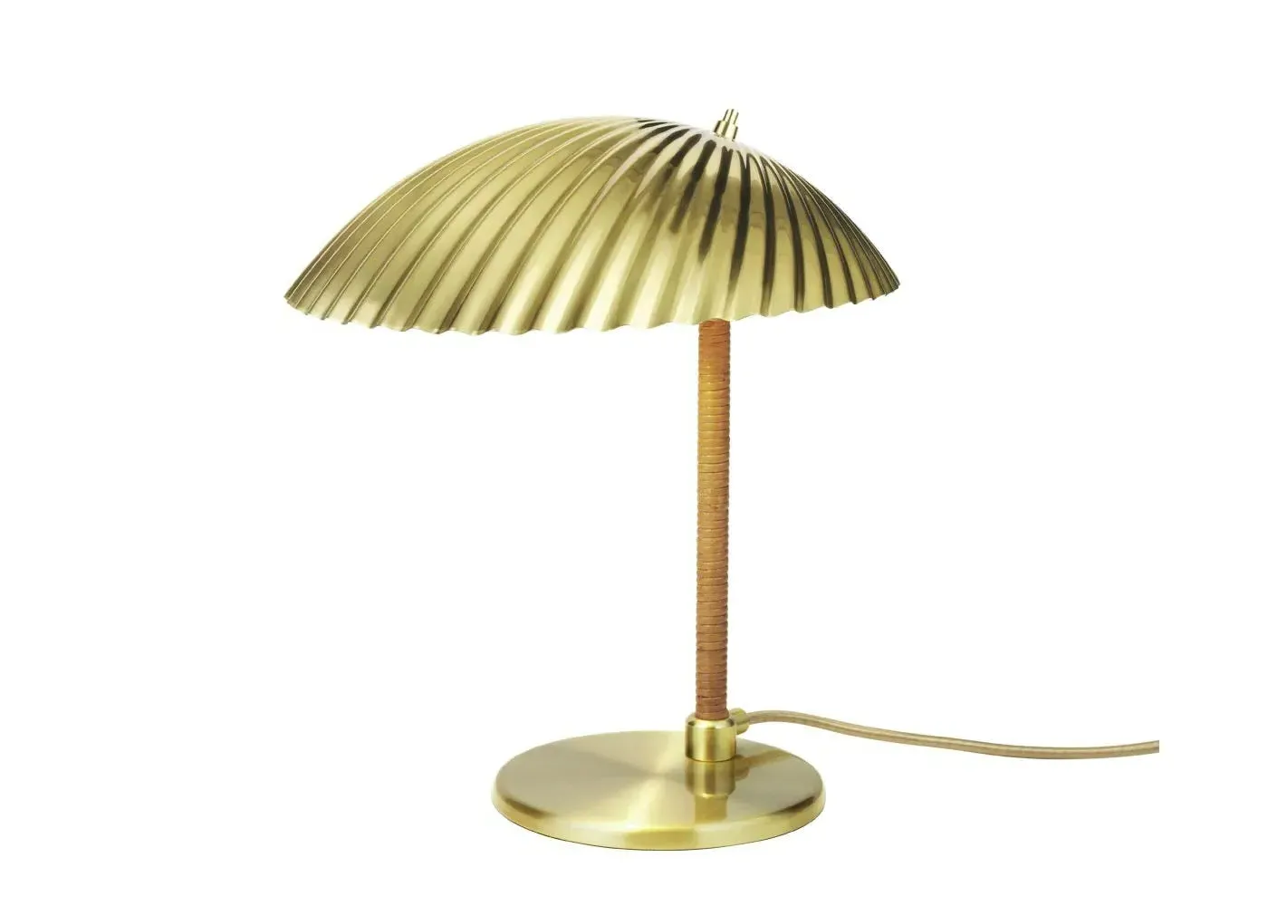 Table Lamp with Seashell Shade - Black, Brass image