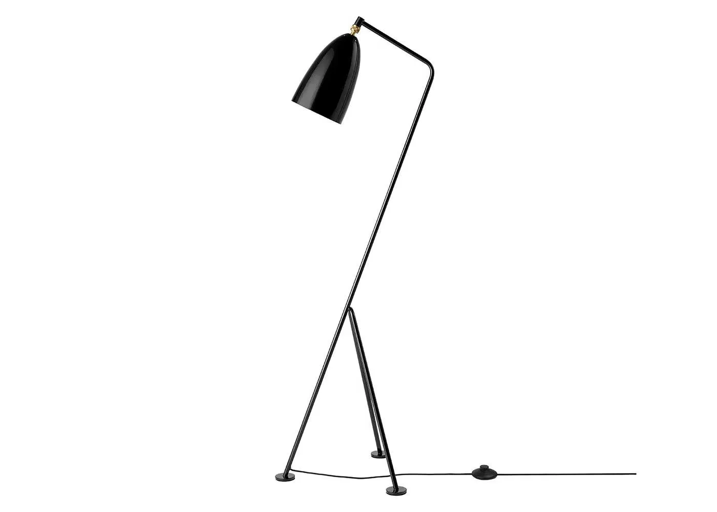 Tripod Floor Lamp with Adjustable Shade - Black image