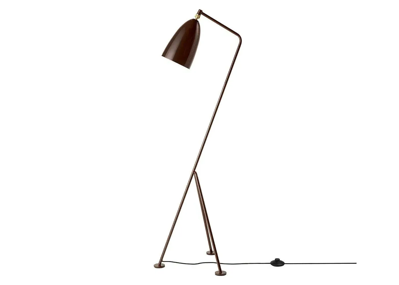 Tripod Floor Lamp with Adjustable Shade - Brown