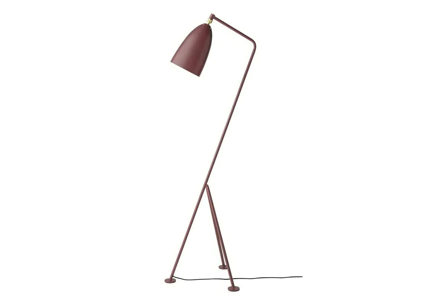 Tripod Floor Lamp with Adjustable Shade - Red