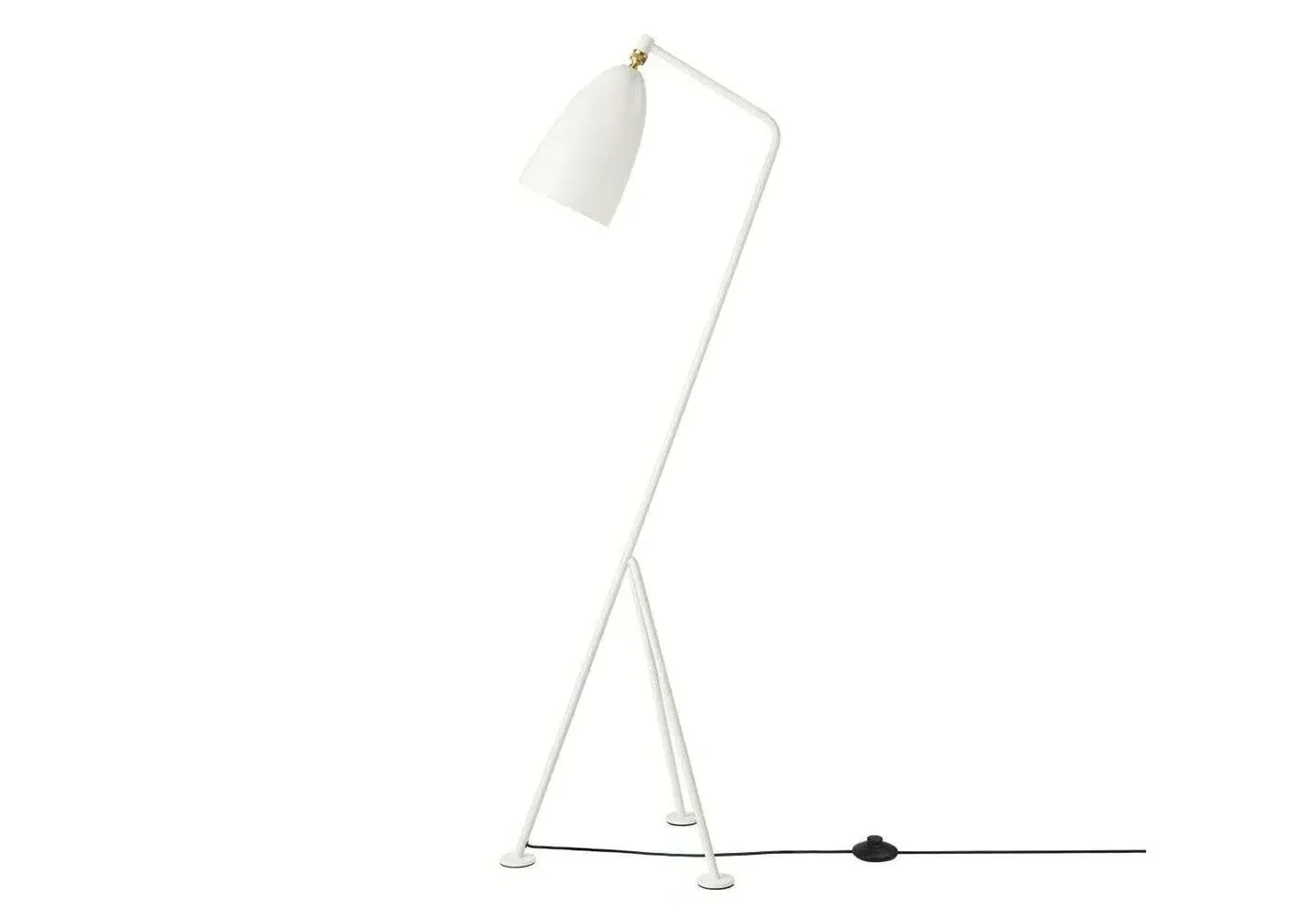 Tripod Floor Lamp with Adjustable Shade - White
