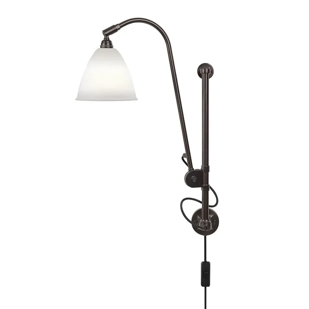 Wall Lamp with Adjustable Arm - Bone, Brass