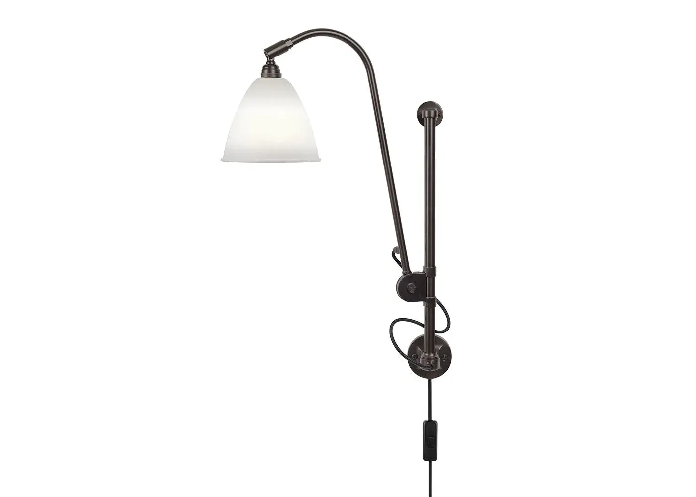 Wall Lamp with Adjustable Arm - Bone, Brass