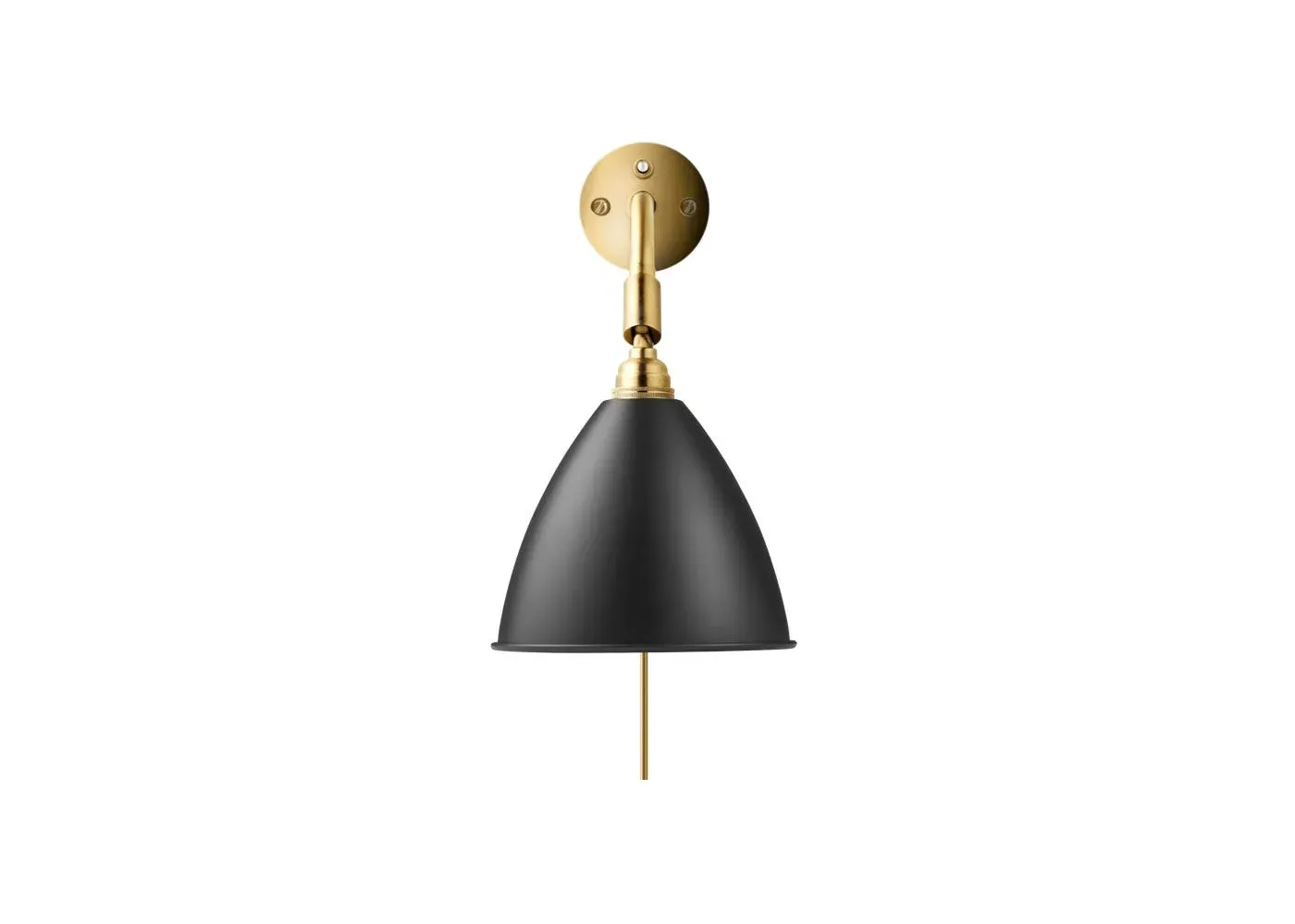 Wall Lamp with Adjustable Shade - Black, Brass image