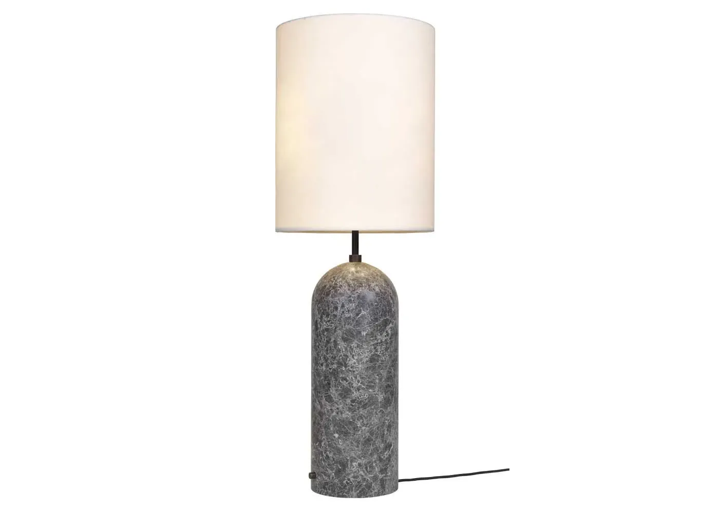 XL Floor Lamp with Canvas Shade - Grey, Marble