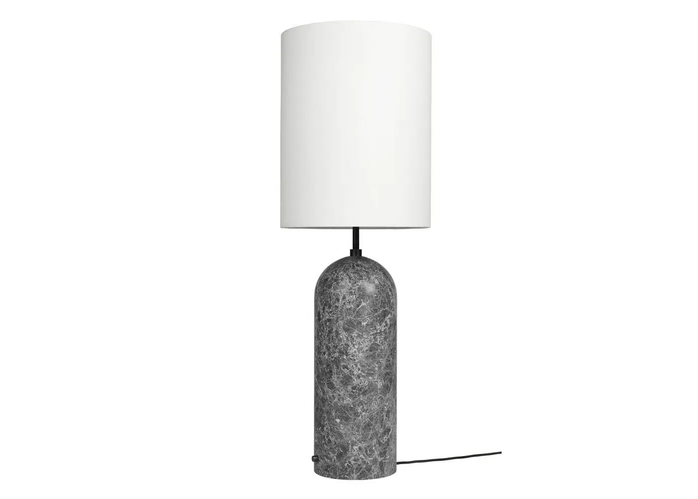 XL Floor Lamp with White Shade - Grey, Marble