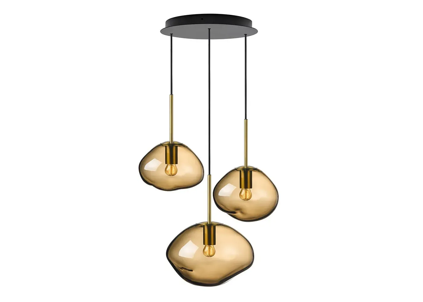 Crystal Chandelier Light - Brown, Glass image