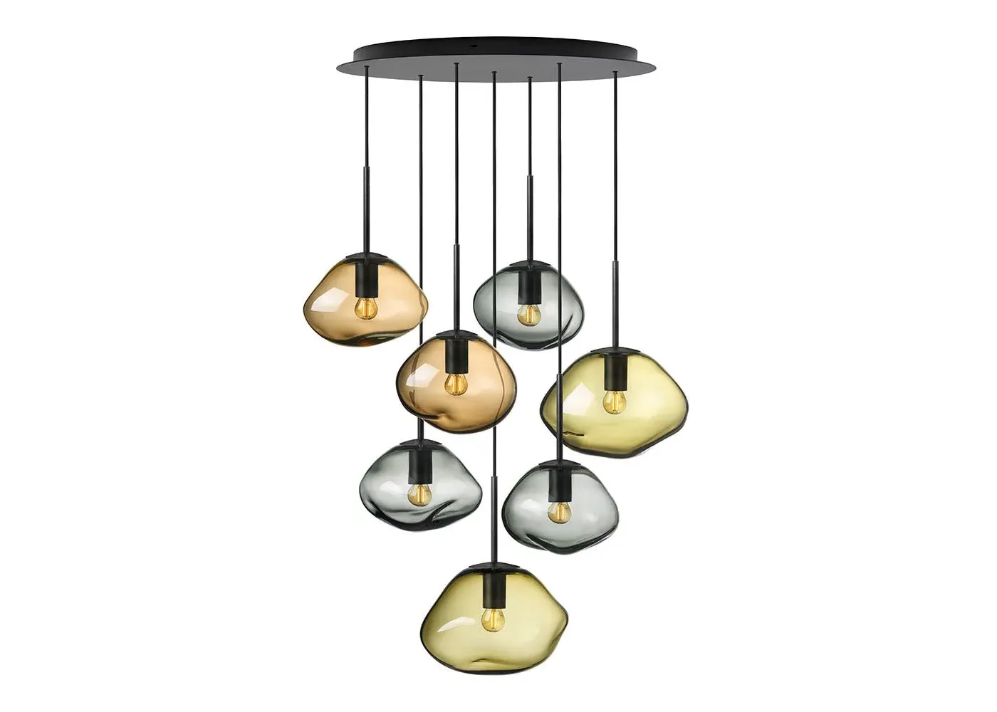Crystal Chandelier Light - Multi, Glass image