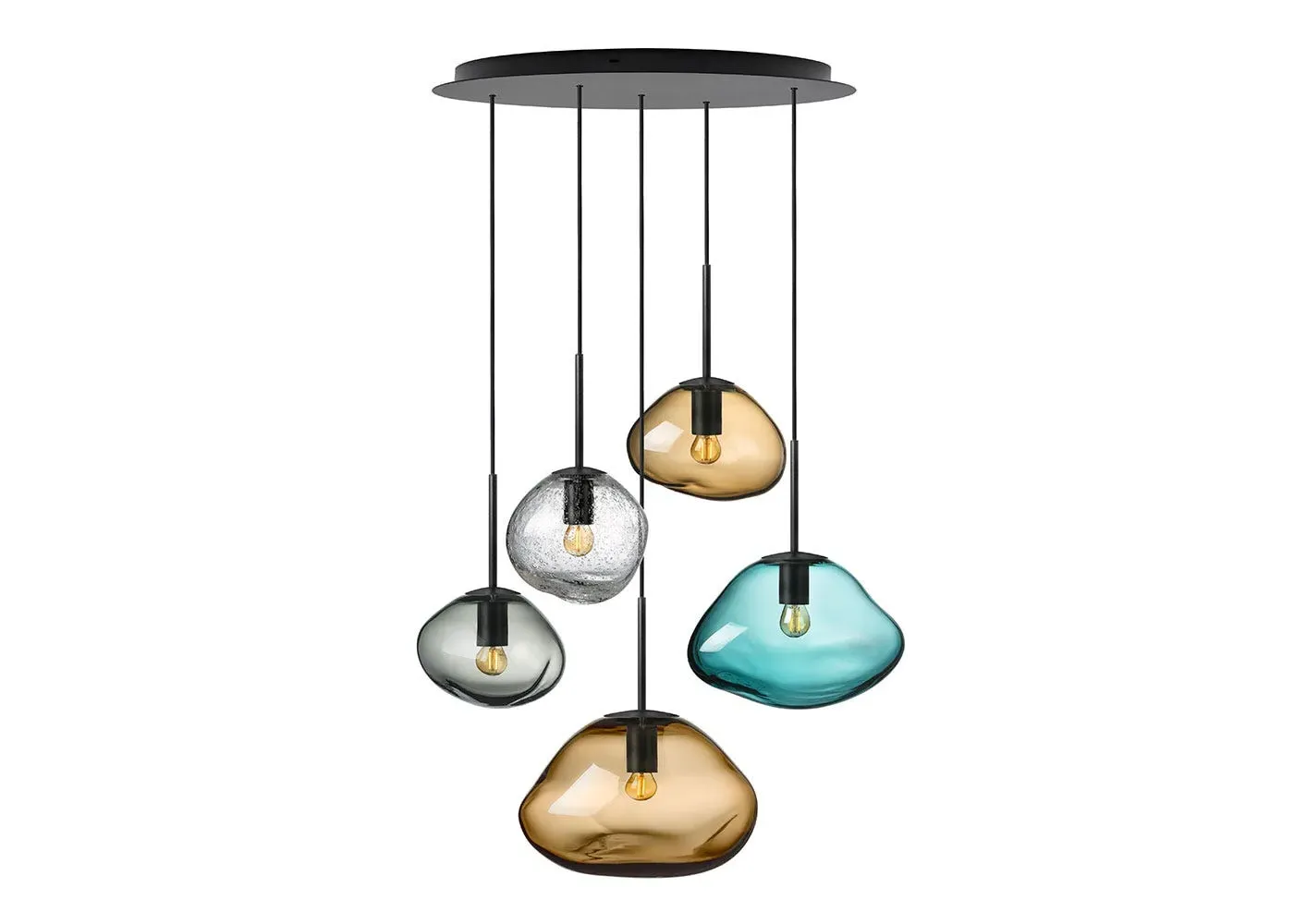 Crystal Chandelier Light - Multi, Quartz Stone image