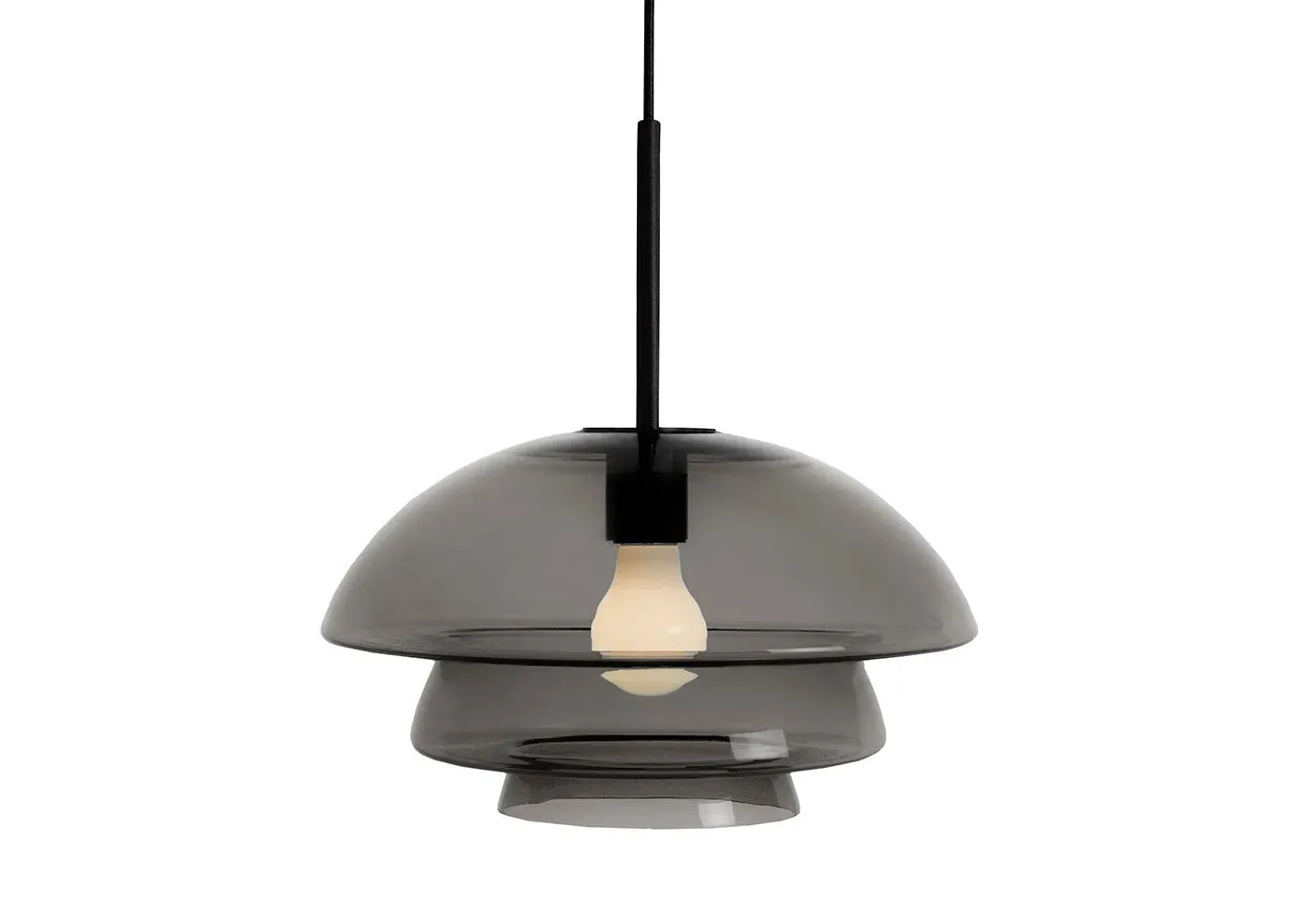 Large Pendant Light - Grey, Glass