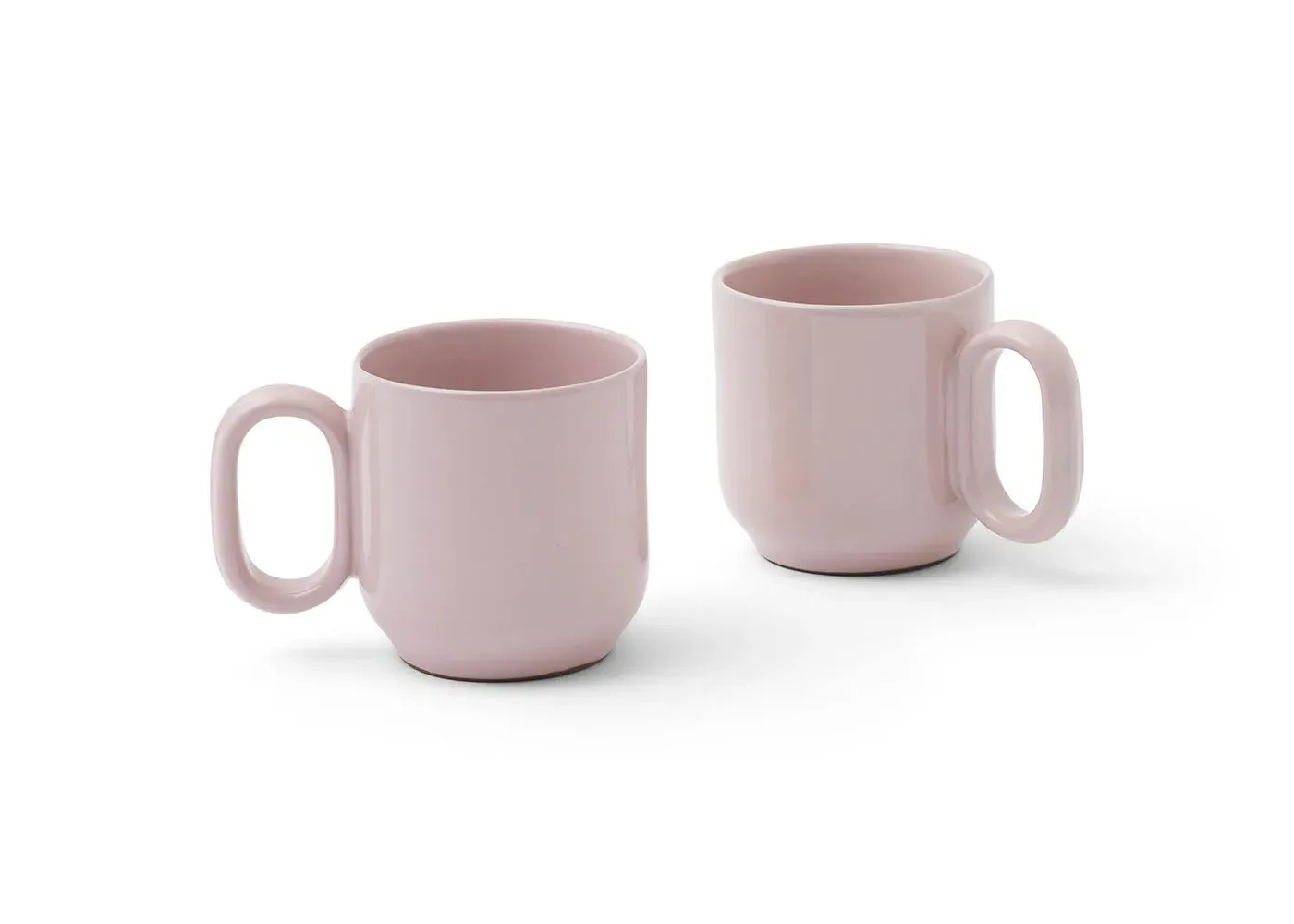 2-Piece Mug Set - Pink, Ceramic