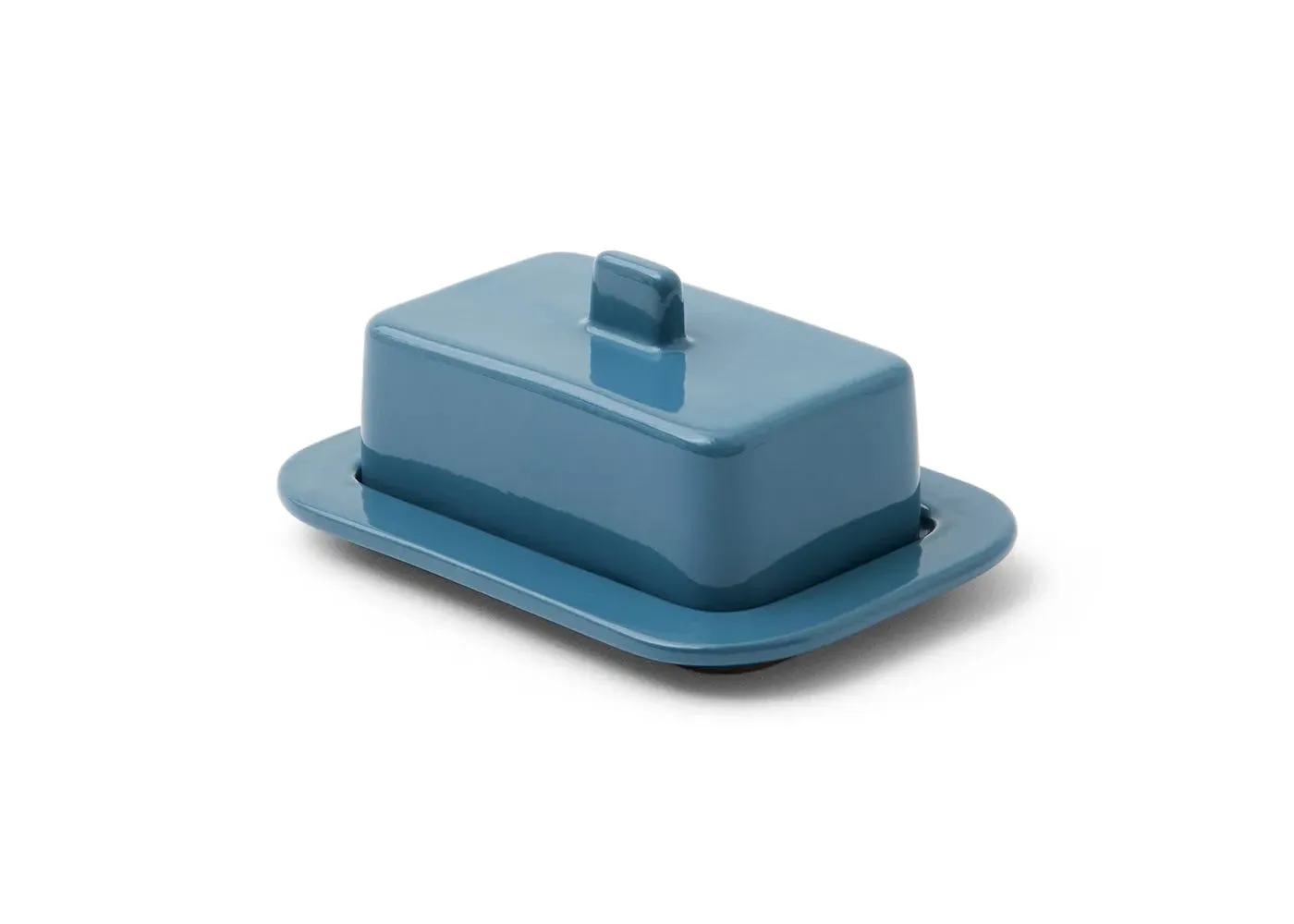 Butter Dish with Lid - Blue, Ceramic image