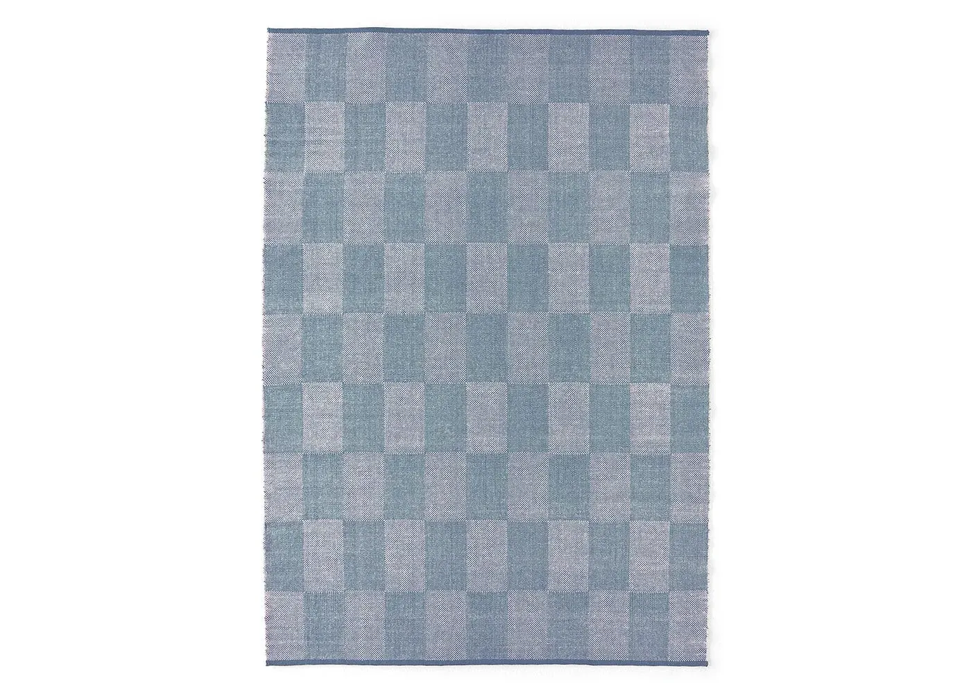 Check Pattern Rug - Light Blue image
